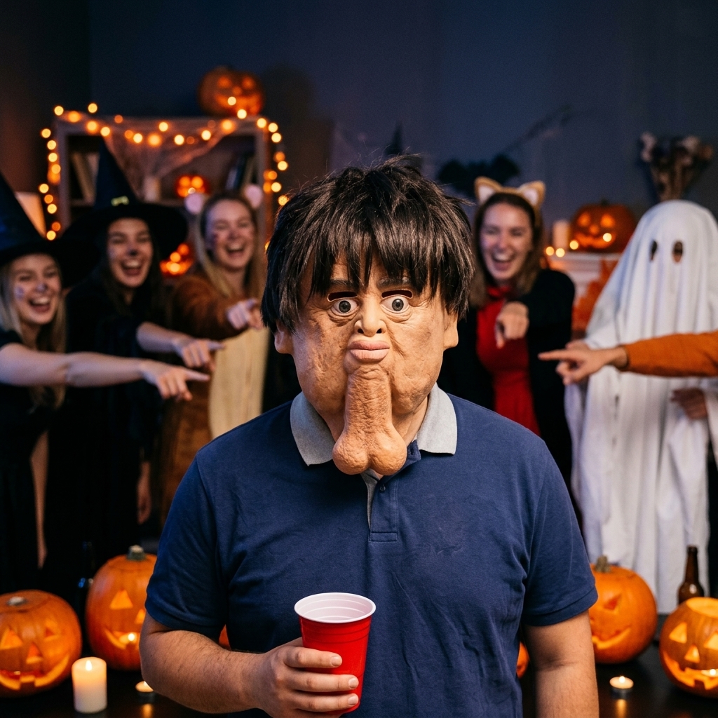 The Awkward Uncle Mask – Prank Party Mask